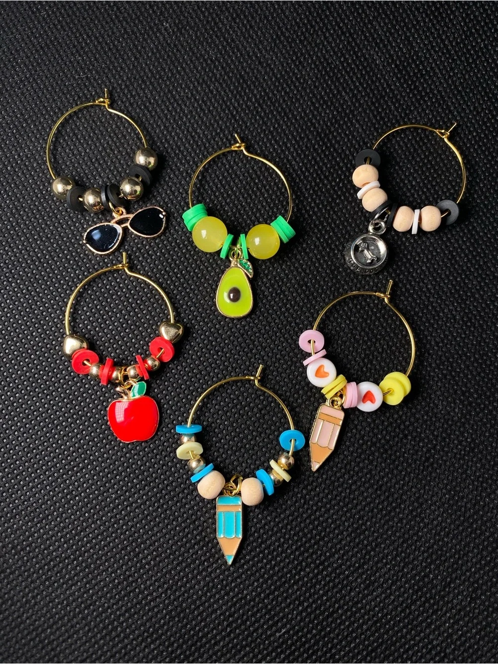 Wine charms -diy (handmade) read description